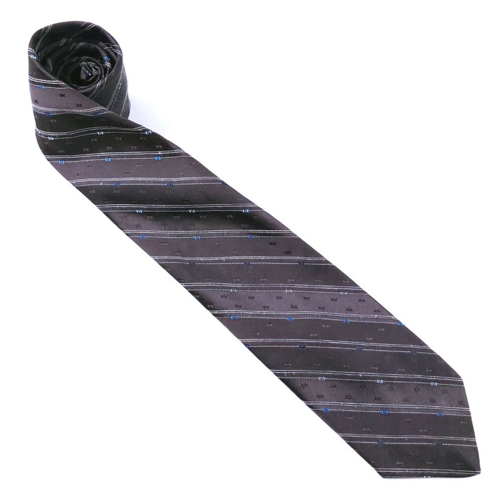 Principe Men Necktie Striped Brown Geometric 58x3.25 - NWOT